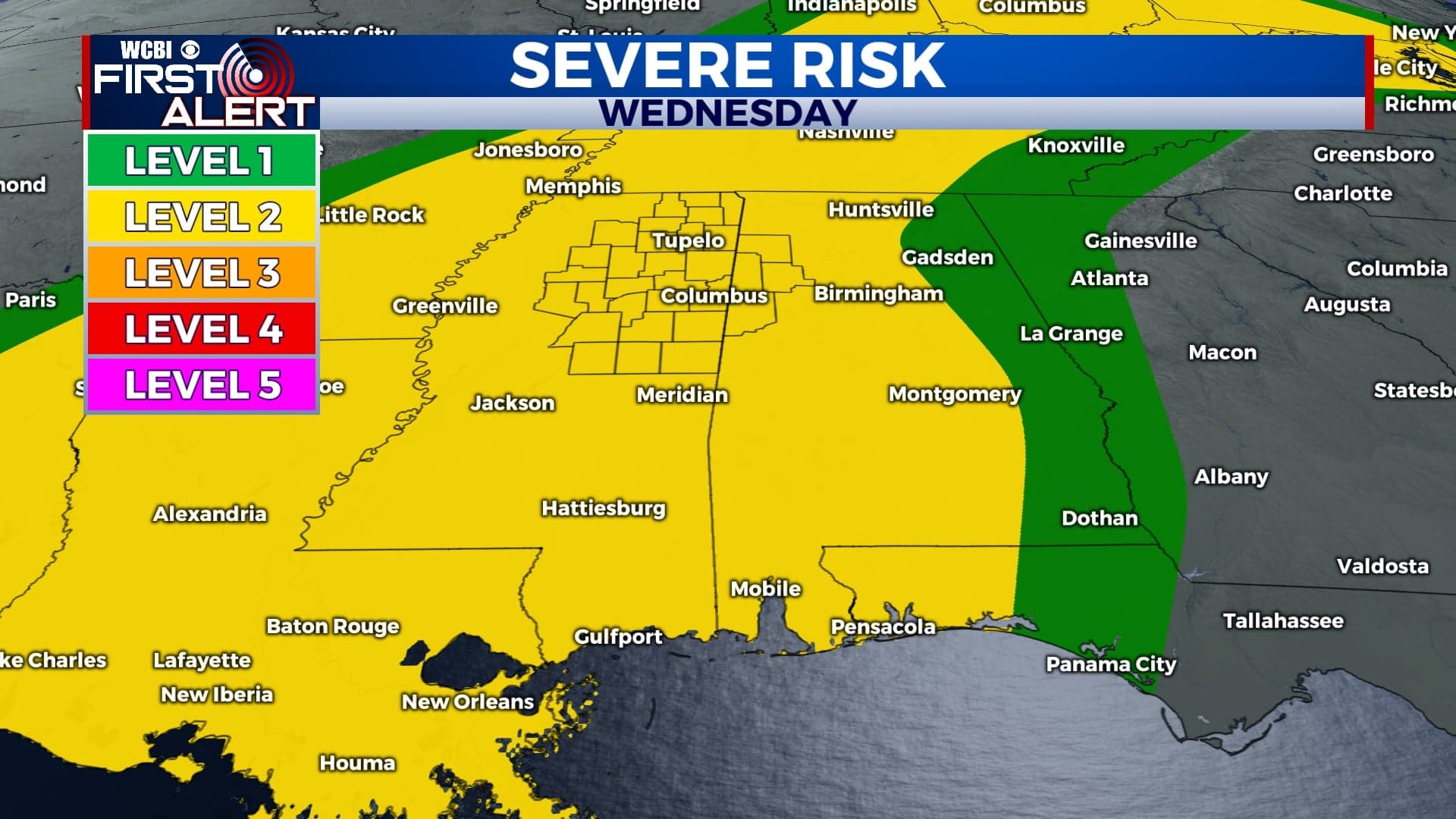 Wednesday afternoon and evening storms