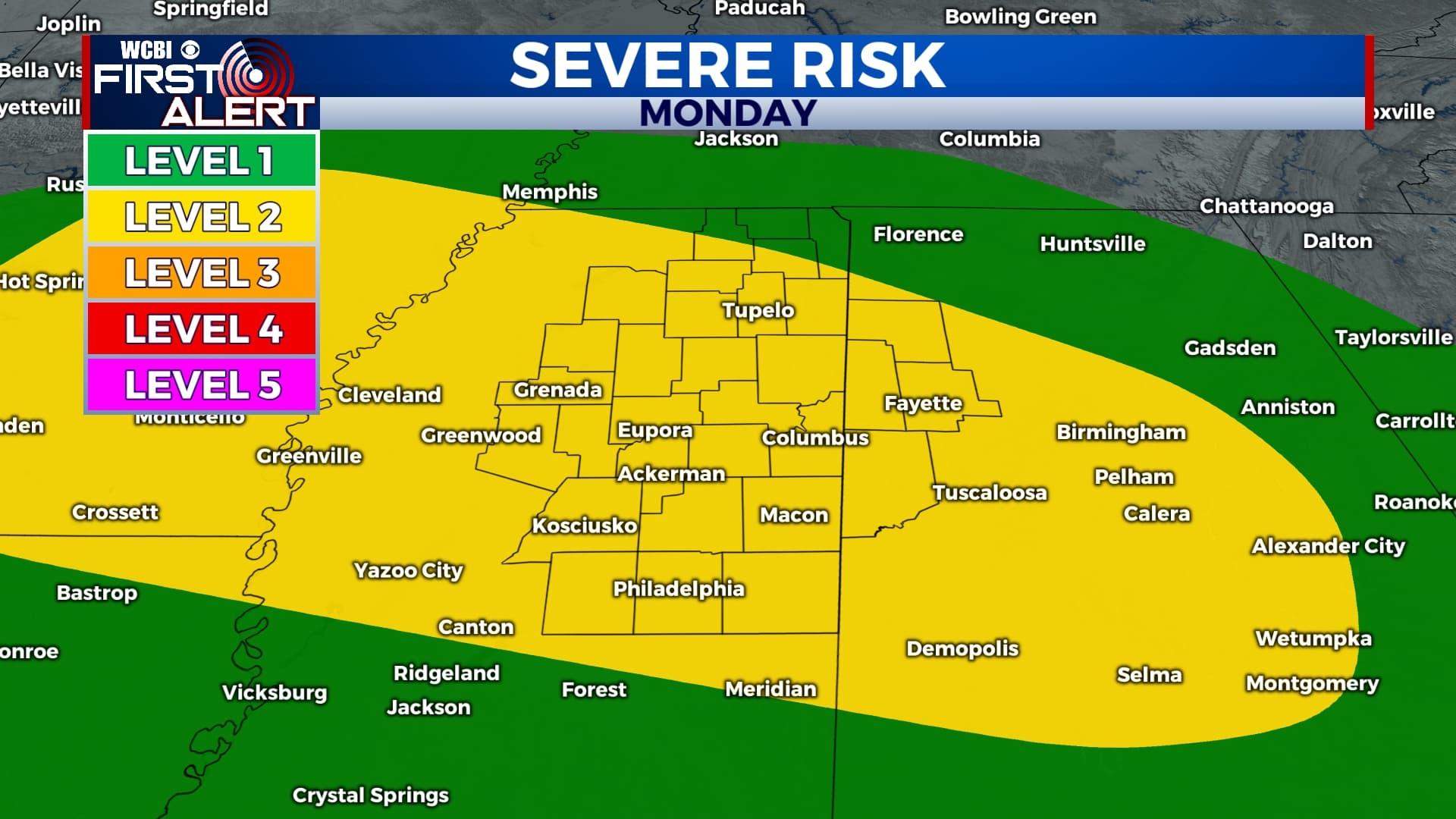 Severe Threat for Monday